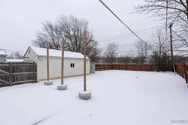 view of snowy yard