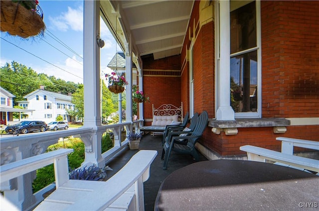 view of patio / terrace featuring covered porch