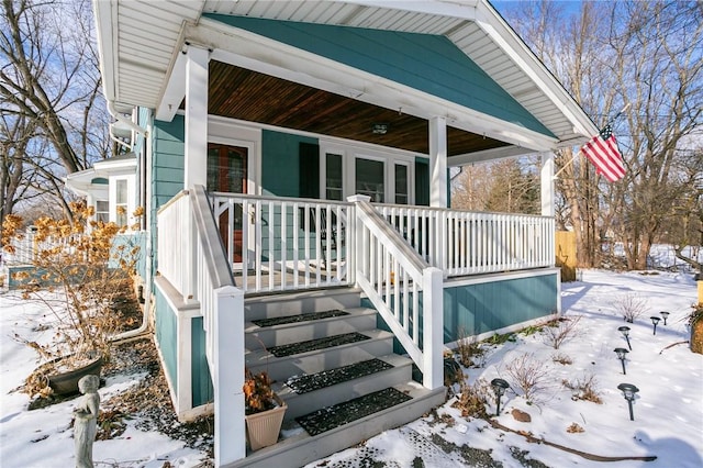 exterior space featuring a porch