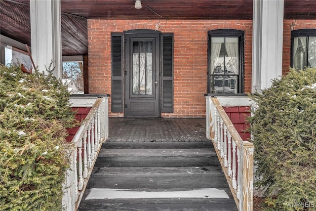 view of doorway to property