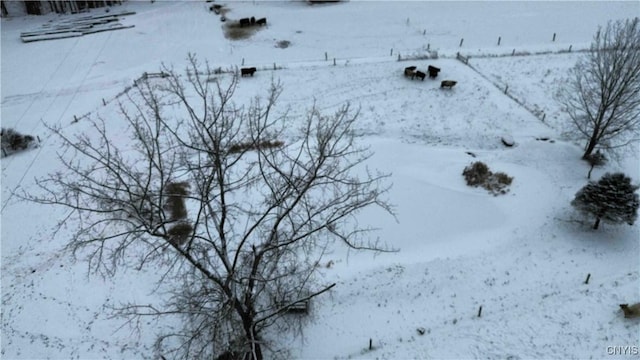 view of snowy aerial view