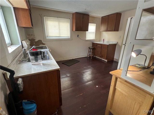 kitchen featuring dark hardwood / wood-style flooring