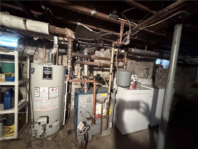 utility room with washer / dryer and water heater