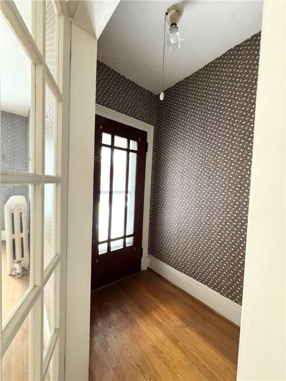 foyer featuring hardwood / wood-style flooring