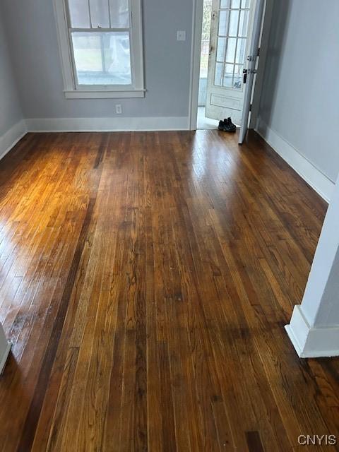 interior space featuring dark hardwood / wood-style flooring