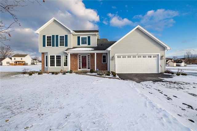 front of property featuring a garage