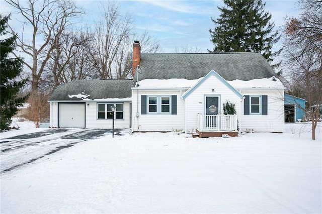 view of front facade with a garage