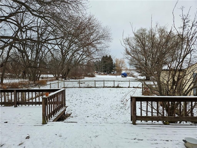 view of snowy yard