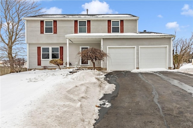 view of property with a garage