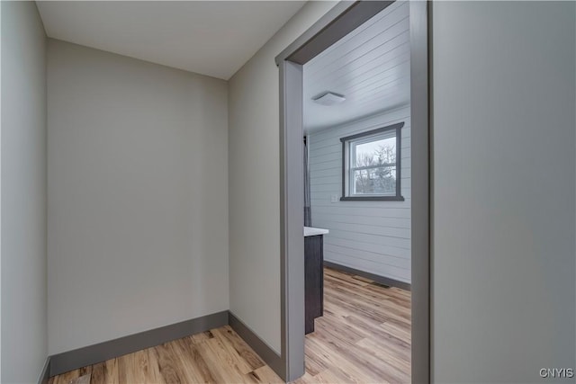 hallway featuring light hardwood / wood-style floors