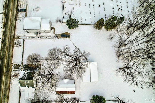 view of snowy aerial view