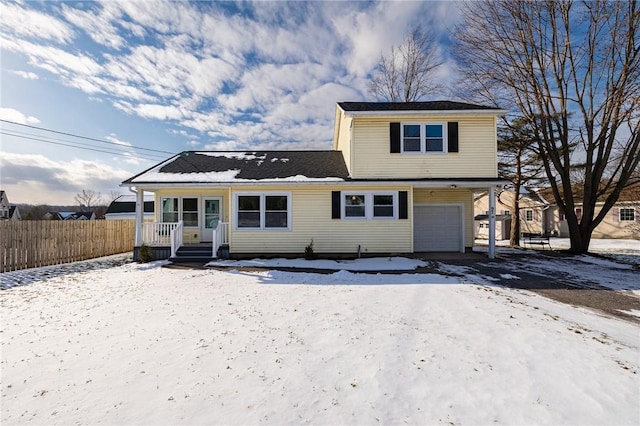 view of property featuring a garage