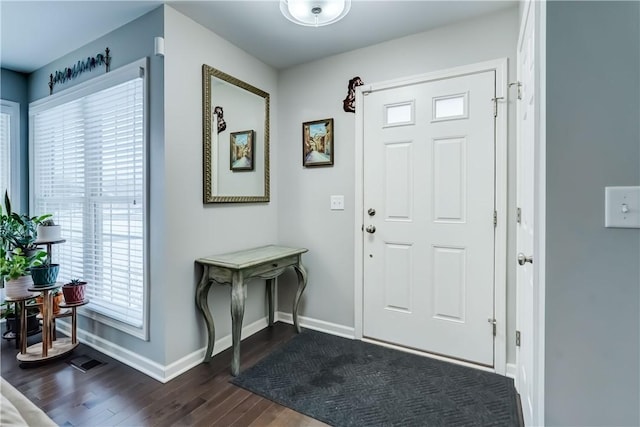 foyer featuring dark hardwood / wood-style flooring