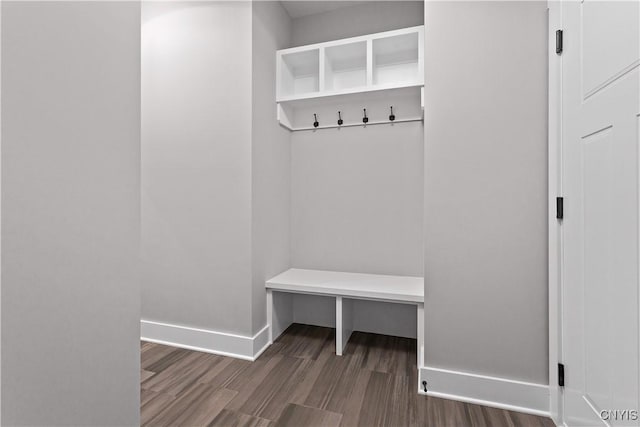 mudroom featuring hardwood / wood-style flooring