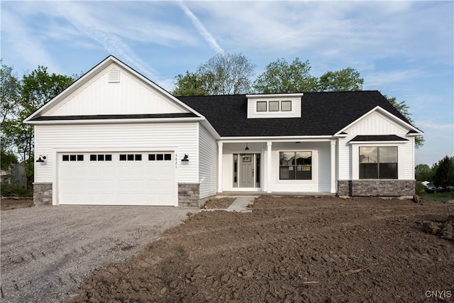 view of front of house featuring a garage