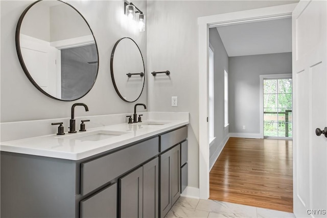 bathroom with vanity