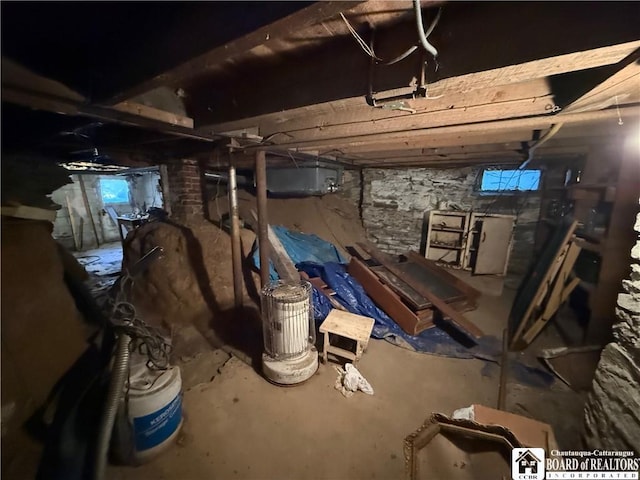 view of basement