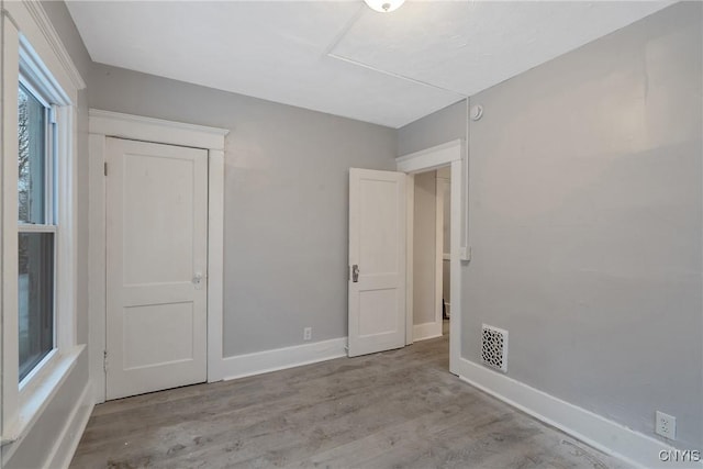 interior space featuring light hardwood / wood-style floors