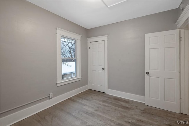 empty room featuring light hardwood / wood-style flooring