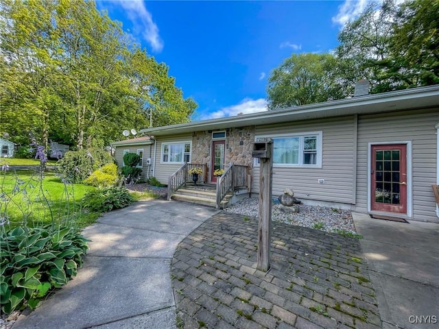 view of front of home featuring a patio