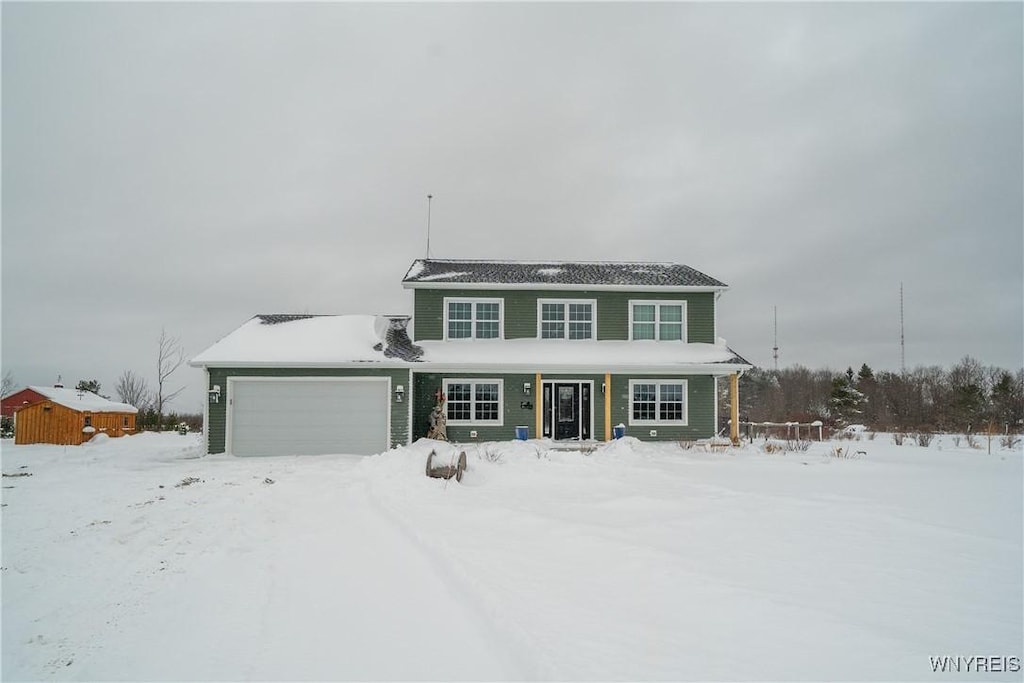 view of front of house featuring a garage