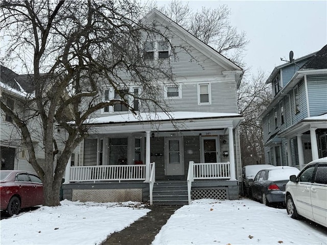 view of front facade with covered porch