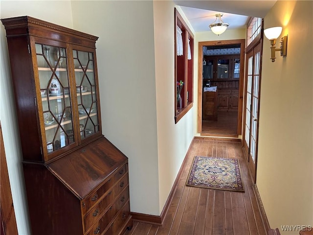 hall featuring hardwood / wood-style floors