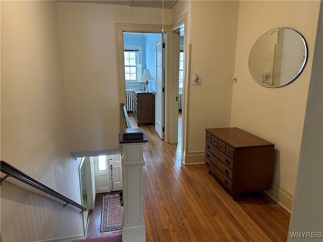 hallway featuring light hardwood / wood-style floors