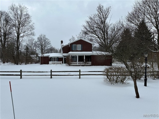 exterior space featuring covered porch