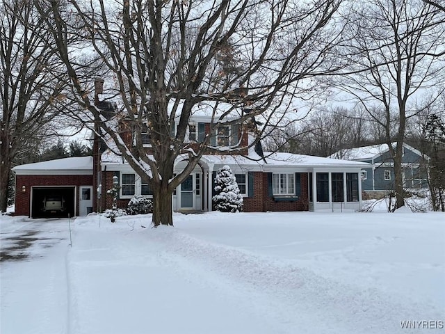 view of front of home featuring a garage