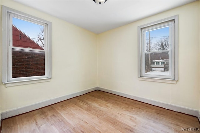 empty room featuring light hardwood / wood-style flooring