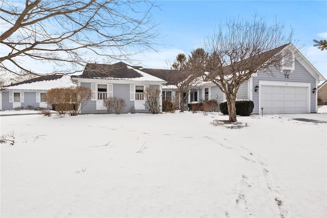 single story home featuring a garage