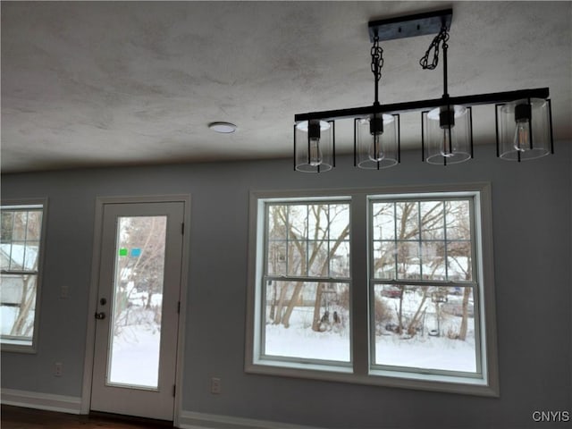 interior space with hardwood / wood-style floors