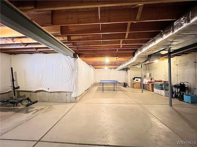 view of basement