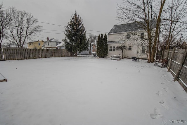 view of snowy yard