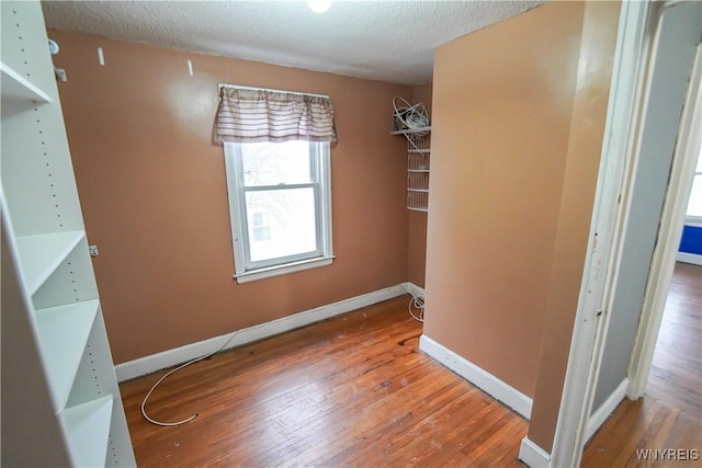 walk in closet with wood-type flooring