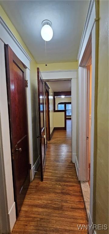 hall featuring hardwood / wood-style floors