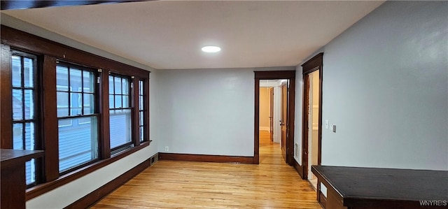 hallway featuring light hardwood / wood-style floors