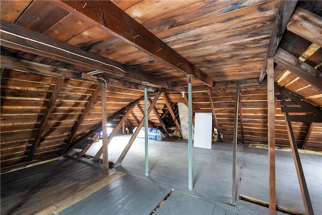 view of attic