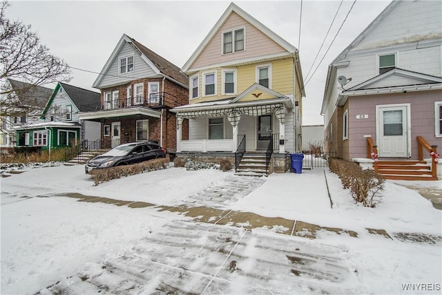 view of front of home with a porch