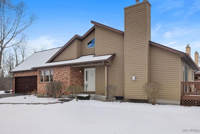 view of front of house featuring a garage