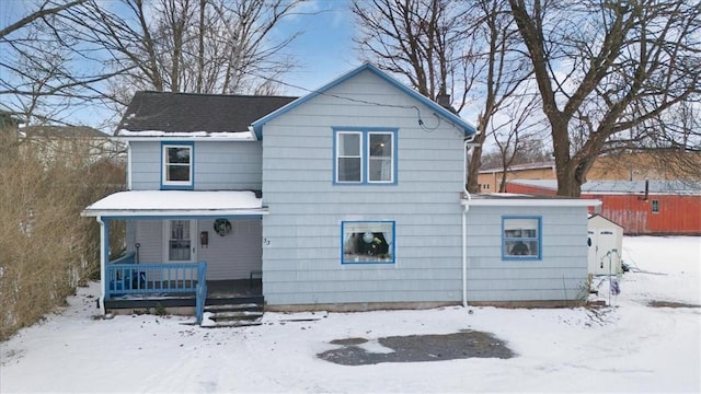 exterior space featuring covered porch