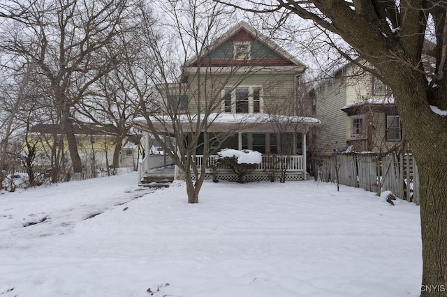 view of front of home with a porch