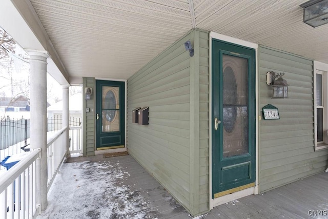 view of doorway to property