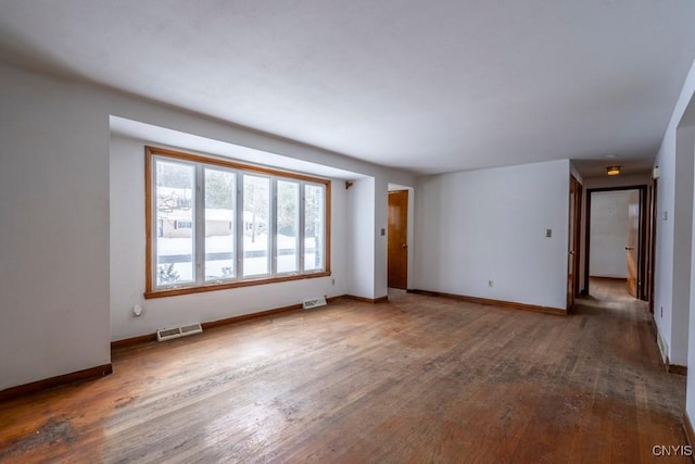 interior space with dark wood-type flooring