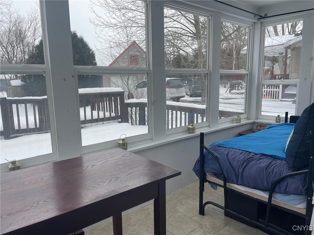 view of sunroom