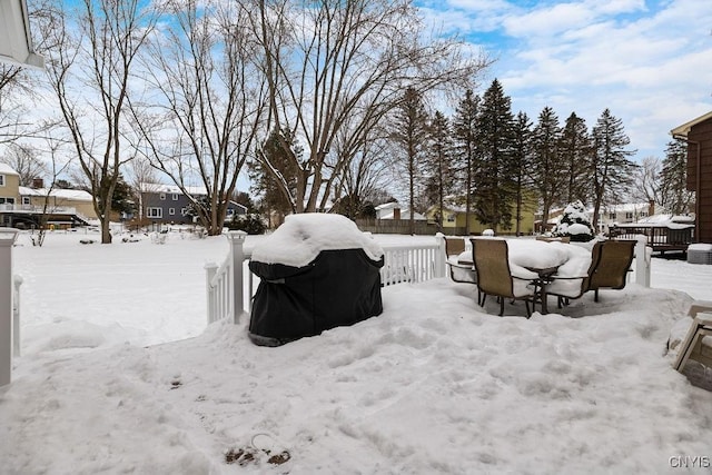 view of snowy yard