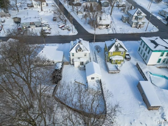 view of snowy aerial view