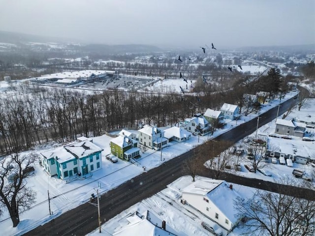 view of snowy aerial view