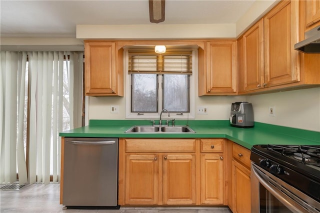 kitchen featuring stainless steel appliances and sink